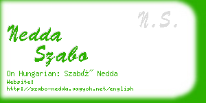 nedda szabo business card